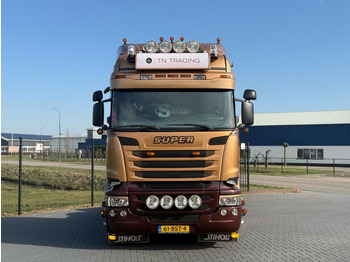 Тягач Scania R 730 V8, SHOWTRUCK VOLLUCHT, RETARDER,  HYDRAULIEK, BOOGIE, ALU WIELEN, LEER.: фото 3