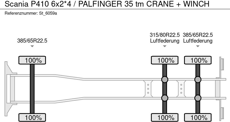 Грузовик бортовой/ Платформа, Автоманипулятор Scania P410 6x2*4 / PALFINGER 35 tm CRANE + WINCH: фото 18