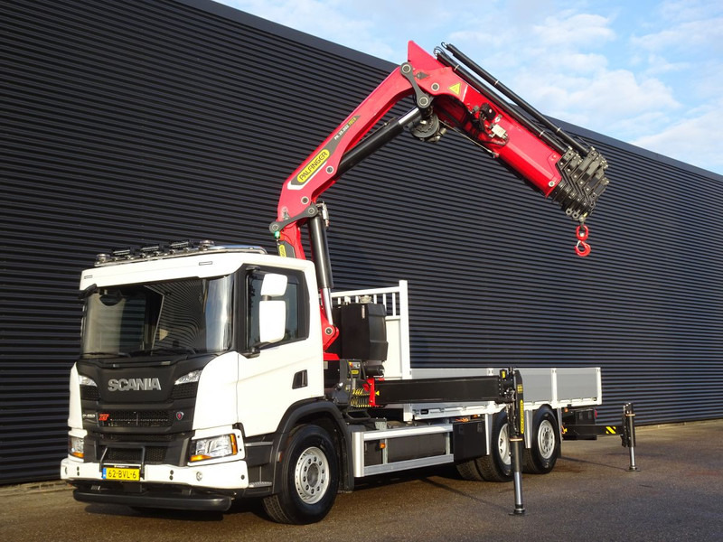 Грузовик бортовой/ Платформа, Автоманипулятор Scania P410 6x2*4 / PALFINGER 35 tm CRANE + WINCH: фото 8