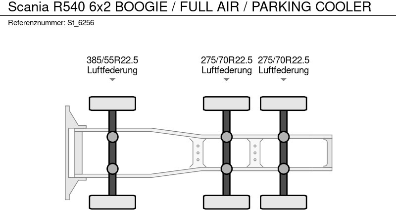 Тягач Scania R540 6x2 BOOGIE / FULL AIR / PARKING COOLER: фото 19