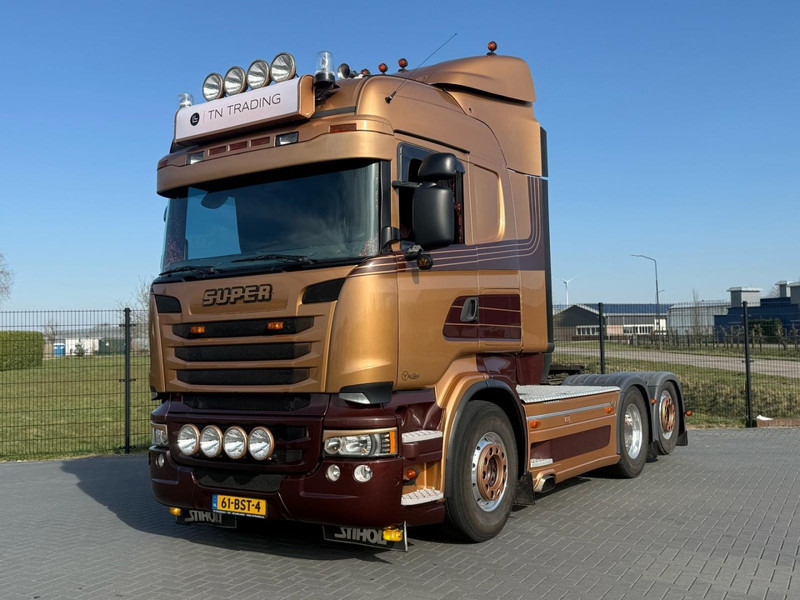 Тягач Scania R 730 V8, SHOWTRUCK VOLLUCHT, RETARDER,  HYDRAULIEK, BOOGIE, ALU WIELEN, LEER.: фото 8