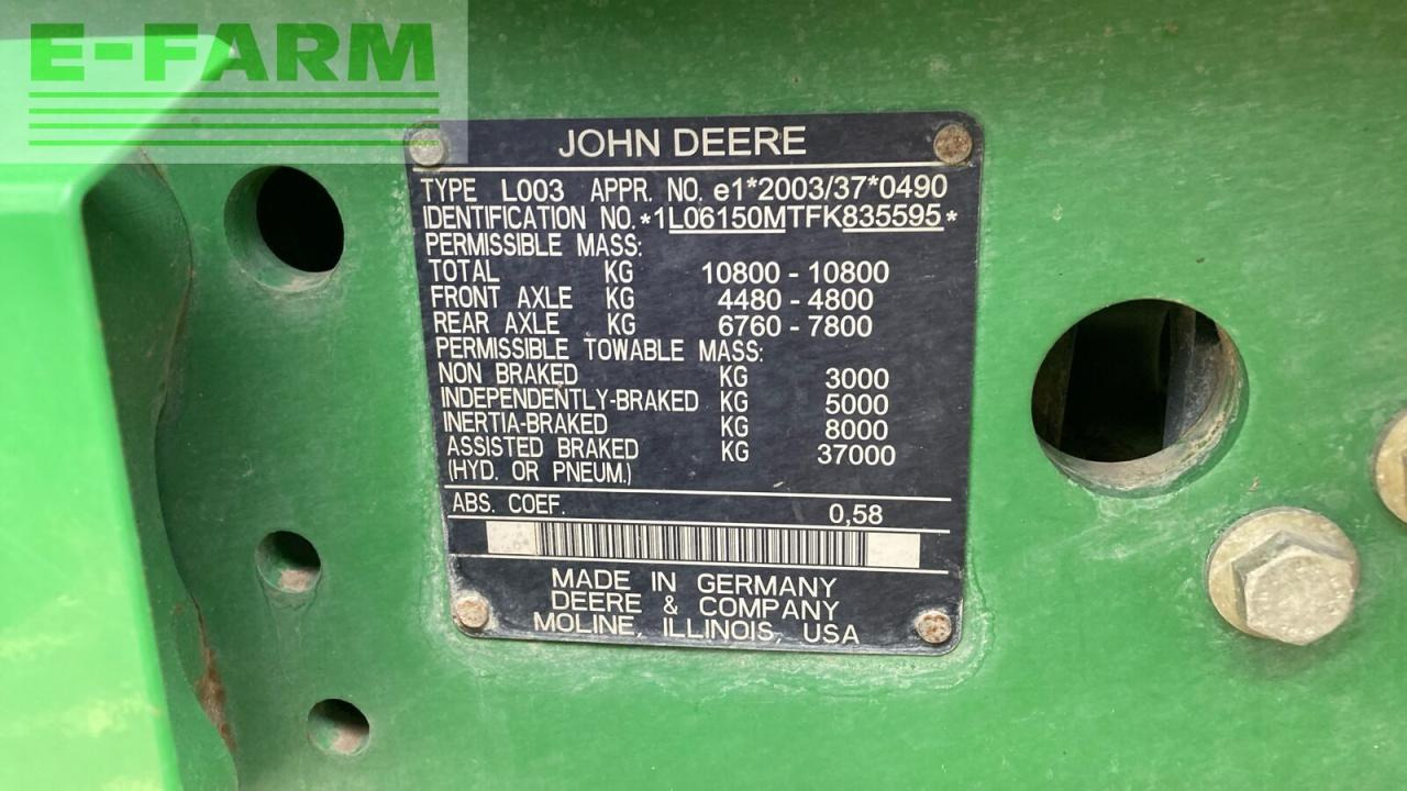 Трактор John Deere 6150m: фото 22