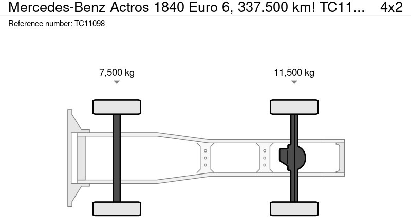 Тягач Mercedes-Benz Actros 1840 Euro 6, 337.500 km!: фото 10