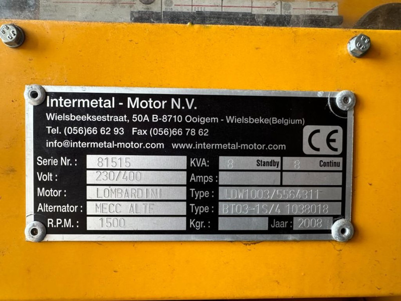 Электрогенератор Himoinsa Lombardini LDW 1003 Mecc Alte Spa 9 kVA Supersilent generatorset in 8 ft container: фото 6